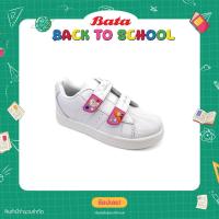 ราคา Bata บาจา รองเท้านักเรียนกีฬาพละ สปอร์ต ลายโฟเซ่น วัยอนุบาล สำหรับเด็กผู้หญิง สีขาว รหัส 3411199 (22924256712)