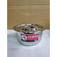 ราคา ส่งฟรี Zebra หม้อแขก 141618 ซม ตราหัวม้าลาย หม้อไม่มีหู ราคาต่อ1ใบ (22863296147)