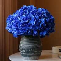 ราคา Artificial Hydrangea Silk Flower Heads With Stem Fake Bigger Flowers For Home Wedding Party For Home Garden Centerpiece 1 Bundle 6pcs (17925450378)