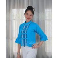 ราคา SALE เสื้อพื้นเมืองแต่งลายเชือกผู้หญิง แขนกระดิ่ง ผ้าฝ้ายพื้นเมือง (20078072741)