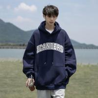 ราคา FARUILINE STORE เสื้อฮู้ดผู้ชาย Oversize เสื้อสเวตเตอร์มีฮู้ดทรงหลวม พิมพ์จดหมาย สไตล์ INS เกาหลี (22775759899)