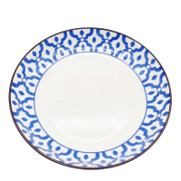 ราคา QIQI จานเซรามิก ชาม ถ้วย มีสไตล์จีนสีน้ำเงิน 3ใบ ชุด (21382351209)