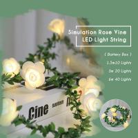 ราคา Timeles ไฟกุหลาบ ไฟประดับ สายไฟ LED กุหลาบจำลอง ไฟประดับห้อง ตกแต่งคริสต์มาส (22440825543)