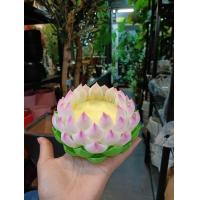 ราคา ดอกบัว พานดอกบัว ฐานดอกบัว ดอกบัวดินปั้นวางพระ สิ่งศักดิ์สิทธิ์ (19463651657)