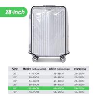 ราคา ผ้าคลุมกระเป๋า ผ้าคลุมกระเป๋าเดินทางกันน้ำ PVC ขนาด 20 22 24 26 28 30 นิ้ว พลาสติกคลุมกระเป๋าเดินทาง กันน้ำ กันรอย คลุมกระเป๋า เดินทาง (22528305190)