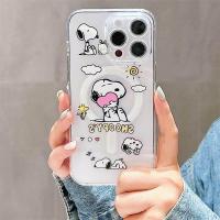 ราคา HANNEY สําหรับ iPhone 15 14 13 12 11 Pro Max Plus เปลือกโทรศัพท์น่ารักsnoopyสุนัขสัตว์ลวดลายกล่องการ์ตูนน่ารักเลนส์ตัวละครป้องกันwi fiกาวชาร์จฝาครอบด้านหลัง CPH 01 (20997400197)