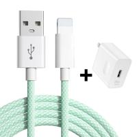 ราคา 66W USB สายชาร์จชุดชาร์จ สายชาร์จเร็วอะแดปเตอร์ สายชาร์จสำหรับไอโฟน 1เมตร USB to i Phone สำหรับ 14 14Pro 14Pro Max 13 12 11 Pro Max XR XS X 7 8 Plus 6 SE Mini สายชาร์จ 1 เมตร 2ม (22723117719)