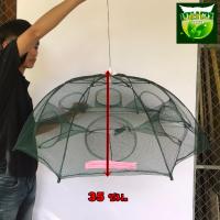 ราคา ร่มดักกุ้ง 8 ช่อง มุ้งดักปลา ตาข่ายดักปลา ดักกุ้ง อุปกรณ์จับปลา ขนาด 15x59x6 ซม แบบมัดปาก หลุม (7656705627)