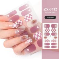 ราคา UR SUGAR 18sheets Nude Semi Gel Nail Patch Stickers for UV Lamp Nail art Gel Polish Strips Full Cover Nail Wraps (20399105273)