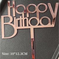 ราคา 10 ชิ้นเค้กวันเกิดแฮปปี้ ท็อปเปอร์ เค้กอะคริลิค ท็อปเปอร์ สุขสันต์วันเกิด ท็อปเปอร์ ตกแต่งเค้กสําหรับงานเลี้ยงวันเกิดธีม (22541227115)