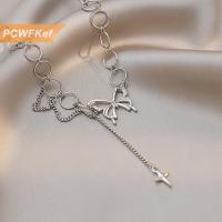 ราคา PCWFKef สร้อยคอโชคเกอร์พู่ห้อยแบบฮิปฮอปผีเสื้อแบบเรียบง่ายสำหรับผู้หญิงวัยรุ่นผู้หญิงสร้อยคอสายโซ่แบบพั๊งค์เครื่องประดับแฟชั่นประจำวันสำหรับงานปาร์ตี้ (22793225031)