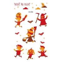 ราคา New Halloween Tattoo Stickers Funny Cartoon Funny Kids Tattoo Sticker Disposable tattoo stickers (16100119493)