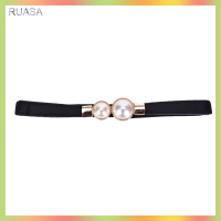 ราคา RUASA เข็มขัดรัดเอวยางยืดสำหรับผู้หญิงเข็มขัดรัดเอวไข่มุกสำหรับชุดกระโปรง (22272466128)