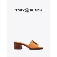 ราคา TORY BURCH รองเท้าแตะส้นสูงหนังวัว INES 137218 (20911774432)
