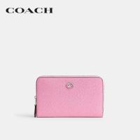 ราคา COACH กระเป๋าสตางค์ผู้หญิงรุ่น Essential Medium Zip Around Wallet CR546 LHWPU สีชมพู (22320391675)