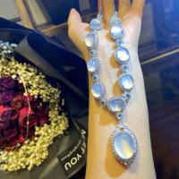 ราคา 100 หยกแท้ สร้อยคอหยกแท้ ไข่นกพิราบ เงินแท้ 92 5 หยกเจได Jadeite Type A พร้อมกล่องสร้อยคอ (14502939960)