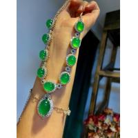 ราคา 100 หยกแท้ สร้อยคอหยกแท้ ไข่นกพิราบ เงินแท้ 92 5 หยกเจได Jadeite Type A พร้อมกล่องสร้อยคอ (14502939959)