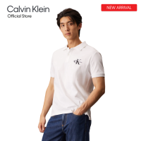 ราคา CALVIN KLEIN เสื้อโปโลผู้ชาย ทรง Regular Monologo รุ่น J326357 YAF สีขาว (22461699415)