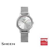 ราคา CASIO นาฬิกาข้อมือผู้หญิง SHEEN รุ่น SHE 4554M 7AUDF วัสดุสเตนเลสสตีล สีเงิน (20962584306)