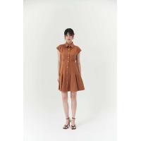 ราคา KIRA SHORT SLEEVE MINI DRESS IN BROWN (22302359861)