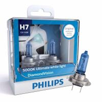 ราคา PHILIPS หลอดไฟหน้ารถยนต์ Diamond Vision 5000K H7 (9471446)