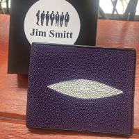ราคา Jim smitt กระเป๋าสตางค์ หนังปลากระเบนแท้ 100 กระเป๋าตัง กระเป๋าเงิน ทรงสั้น (22682570386)