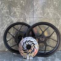 ราคา ล้อแม็ก PCX150 ปี2018 2021 พร้อมชุดแปลง จานดิส บูช ครบชุด ขนาดแม็ก 1 85 2 15 14 สีดำ แถมจุ๊บเลส (22594316475)