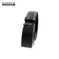 ราคา DAPPER เข็มขัดหนังแท้ ปรับสายได้ Carbon Fiber Ratchet Belt สีดำ (22881357486)