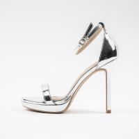 ราคา รองเท้าส้นเข็ม หนังแก้ว สูง 4 5 นิ้ว ทรงเปิดหน้าเท้า มีสายรัดข้อ เสริม Platform 1 นิ้ว รุ่น 9 3188 (21407359525)