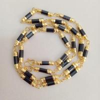 ราคา สร้อยคอนิลแท้จากเมืองกาญจน์เจียระไนเป็นแท่งก้านไม้ขีด งานแฮนดเมด ชุบทองและชุบเง (22221653246)