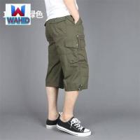 ราคา WAHID Summer Capri pants mens loose thin large medium pants Multi Pocket sports camouflage casual overalls Capri shorts (14519491923)
