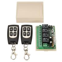 ราคา 12V 4CH Channel 433Mhz Wireless Remote Control Switch Integrated Circuit With 2 Transmitter DIY Replace Parts Tool Kits (20402456083)