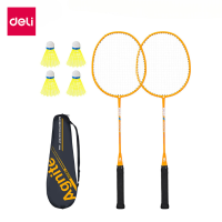 ราคา Deli ชุดไม้แบดมินตัน ไม้แบดมินตันแพ็คคู่ ไม้แแบดมินตัน ไม้แบดคู่ ไม้แบต แบดมินตัน ฟรี ลูกแบด3ลูก พร้อมปลอกใส่ Badminton Racket (22775160495)