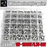 ราคา 400 1500Pcs Lot 1UF 1000UF 6 3V 50V 24 36 Value SMD Aluminum Electrolytic Capacitors Assortment Kit Box Electrical Circuitry Parts (22625741432)