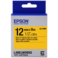 ราคา เทปพิมพ์อักษร 12 มม ดำพื้นเทปเหลือง Epson LK 4YBP (22722583277)