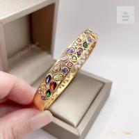 ราคา กำไลข้อมือพลอยนพเก้าทรงแฟนซี สวยมงคลขนาดรอบวง19cm (21465981226)