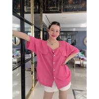 ราคา New Arrival เสื้อคอเหลี่ยมรูดข้าง แต่งกระดุมมุก มีสีชมพู กรม สีสดใส ลูกคุณ ลูกใจ ขับผิวสุด ๆ สาวอวบใส่ได้ E06 งานป้ายแท้ Tiny Sherbet (22043524209)