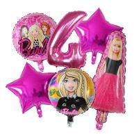 ราคา ชุดของเล่นตุ๊กตาบาร์บี้เจ้าหญิงสีชมพูการ์ตูนลูกโป่งฟอยล์ฮีเลียมเด็กผู้หญิงวันเกิดของตกแต่งอาบน้ำเด็กจำนวน1ชุด เช่น (22535390525)
