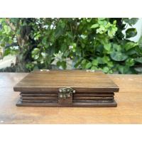 ราคา กล่องไม้ หีบไม้สัก กล่องไม้สัก ทรงหนังสือ 2ขนาด ใส่ของ เก็บของอเนกประสงค์ (22369267570)