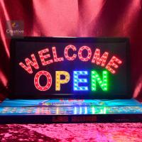ราคา ป้ายไฟ WELCOME OPEN ป้ายไฟตัวอักษร ป้ายไฟวิ่ง ป้ายไฟled ป้ายไฟร้าน วัสดุคุณภาพสูง เสียบปรับใช้ได้ทันที่ ประหยัดไฟ (20760052913)