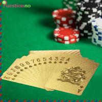 ราคา ไพ่กันน้ำทองคำฟอยล์สีทองโป๊กเกอร์ไพ่มายากลเกมการพนัน (22641623471)