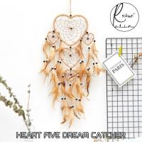 ราคา เครื่องรางดักฝัน HEART FIVE RING ตาข่ายดักฝัน DREAM CATCHER รุ่น หัวใจ 5 ดวง (19714721548)