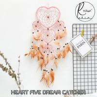 ราคา เครื่องรางดักฝัน HEART FIVE RING ตาข่ายดักฝัน DREAM CATCHER รุ่น หัวใจ 5 ดวง (19714721545)