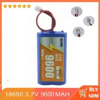 ราคา แบตเตอรี่ 18650 2ก้อน 3 7v 9600mah พร้อมแผ่นป้องกัน สายไฟหัวโมเลค2พิน ถ่านชาร์จ โซล่าเซลล์ แบตเตอรี่แพ็ค 18650 Li ion 3 7V ความจุ 9600mAh ถ่านไฟฉาย แบตเตอร lithium battery 18650 Rechargeable battery p
