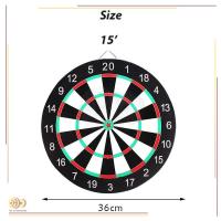 ราคา กระดานปาเป้า ลูกดอก 6 ลูก ที่แขวนตะปู Dartboard แบบหนา พร้อมลูกดอกขนาด 36 5 cm กระดานปาเป้า Dartboard ลูกดอกปาเป้า ขนาด (22784995944)