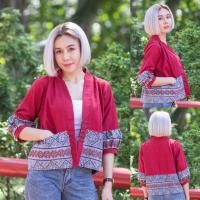 ราคา เสื้อคลุม ผ้าฝ้ายชินมัย แขนกระตุก (9548354731)