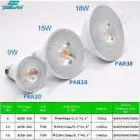 ราคา 100 ของแท้ 9W 15W 18W AC85 265V E27 PAR20 LED PAR30หลอดไฟ PAR38ไม่สลัว (20932104729)