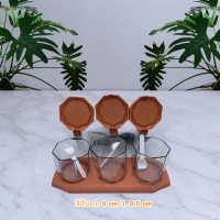 ราคา กล่องใส่เครื่องปรุงในครัวที่ใส่เครื่องปรุงเครื่องเทศ 3 ช่องพลาสติกน่ารักพวงพริกมี3สีให้เลือก (22284380541)