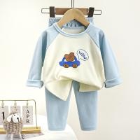 ราคา พร้อมส่ง ชุดนอนเด็กผ้ากำมะหยี่ ชุดนอนเด็กแขนยาว เซ็ต 2 ชิ้น เสื้อ กางเกงขา 5 ส่วน (22753472645)