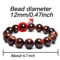 ราคา Feng Shui คุณภาพสูงลูกปัดภาวนาสีแดงกำไลตาเสือสีแดง สีน้ำตาล Healing Stone สร้อยข้อมือผู้ชายเครื่องประดับโยคะผู้ชาย Lucky สร้อยข้อมือหิน (22687044055)